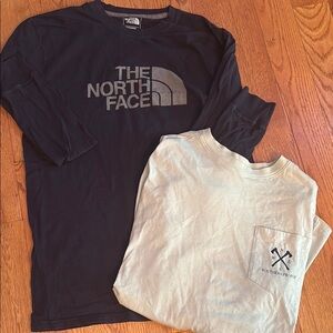 Southern Proper and the North Face Long Sleeve Tee - Black and Cream
